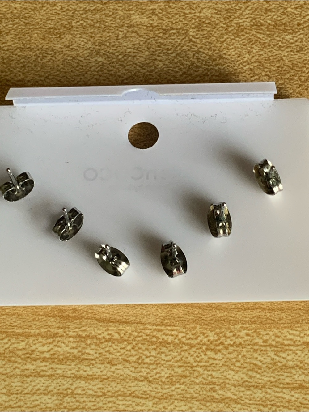 AllenCOCO Silver Cubic Zirconia Stud Pierced  Earring Set - Clear - Picture 5 of 6